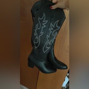 Black high boots